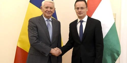 Teodor Melescanu si Péter Szijjártó FOTO MAE /MTI