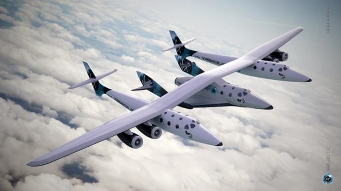 Nava SpaceShipTwo a fost ridicată de la sol de avion WhiteKnightTwo