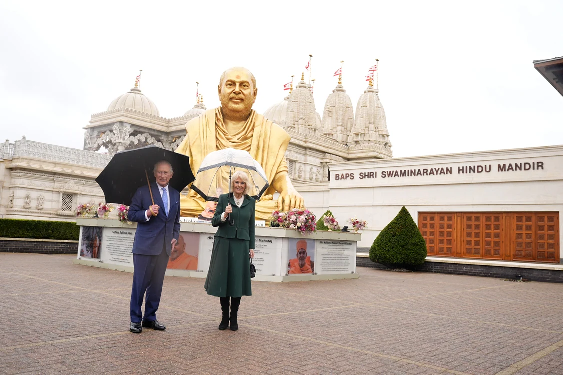 Regele Charles și Regina Camilla au vizitat Templul Neasden pe 29 octombrie 2025, Profimedia (1) jpg