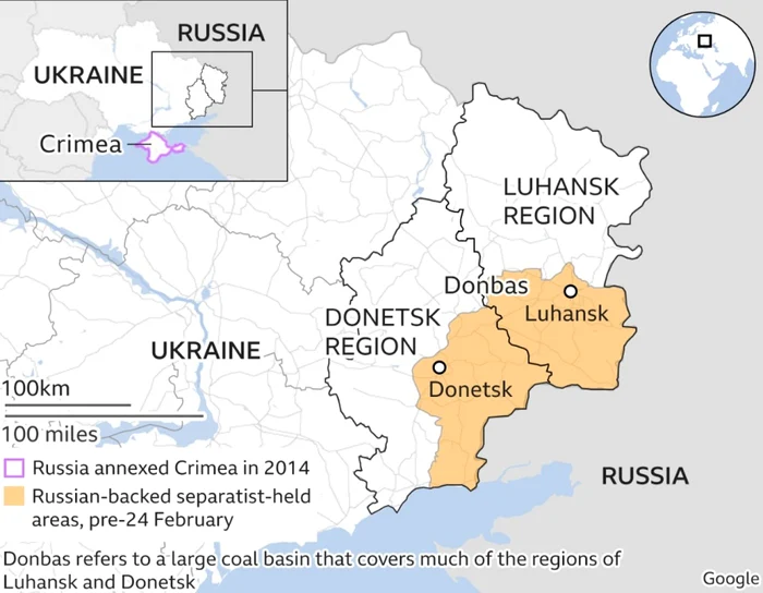 Regiunea Donbas FOTO BBC