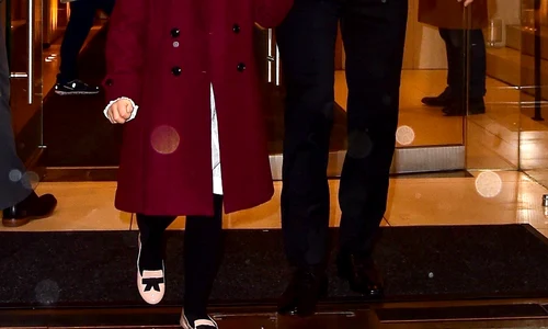 David Beckham and his kids Cruz, Harper, and Romeo leave their hotel during NYFW jpeg