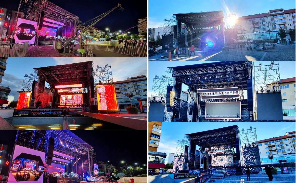 Mega scena din Râmnicu Vâlcea pentru gala premiilor Romanian Music Awards Foto Colaj Marius Stoican