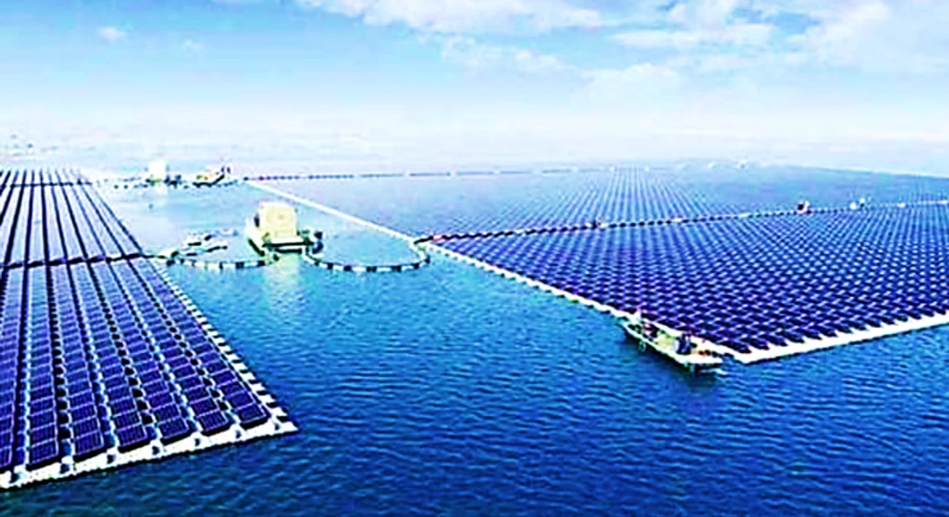 Sistem fotovoltaic plutitor in China (Quelle: Sungrow, China)