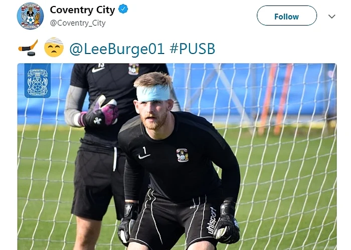 
    Lee Burge a apărut cu capul spart la antrenamentFoto: Twitter/Coventry City  
