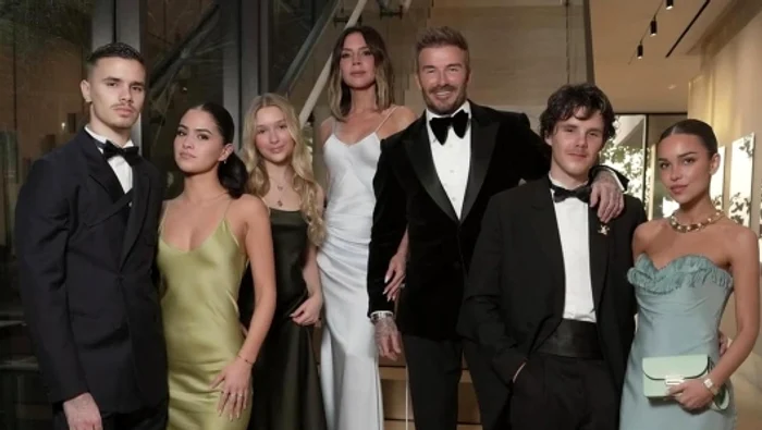 Perechea, la petrecerea lui David Beckham