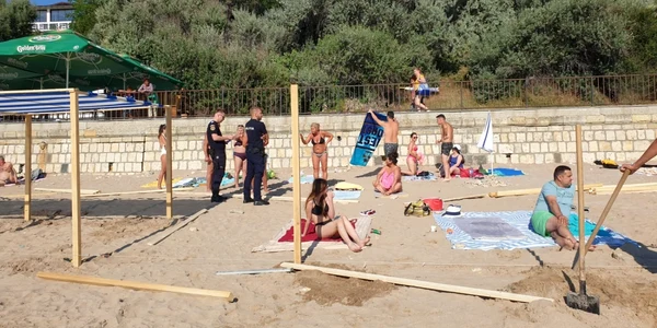 plaja eforie sud politie lucrari foto calin gavrilas