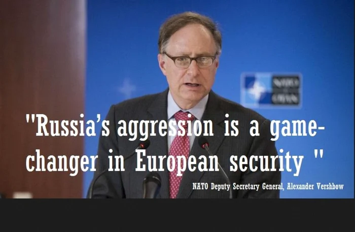 Alexander Vershbow este vocea Statelor Unite ale Americii la Cartierul General al Alianţei Nord-Atlantice fiind un promotor al răbdării, pe termen lung, a aliaţilor, în relaţia cu Rusia lui Putin.