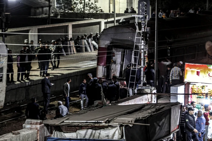 Accident feroviar Egipt FOTO Profimedia