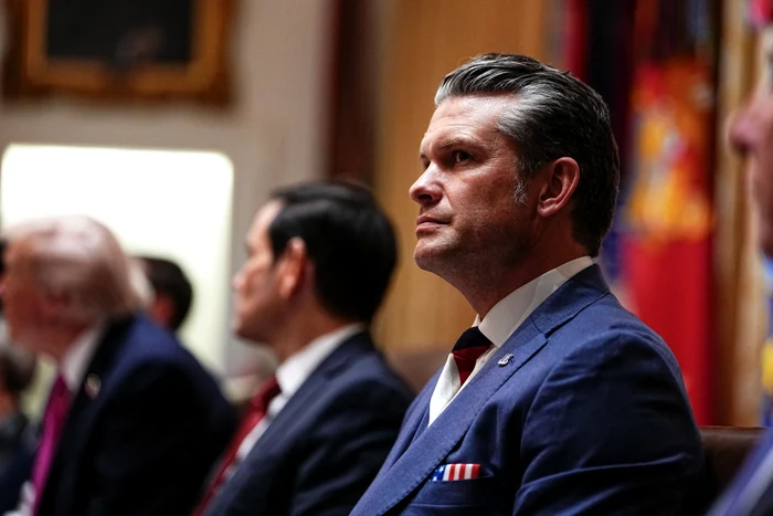 Cravata lui Pete Hegseth a atras toate privirile FOTO: AFP