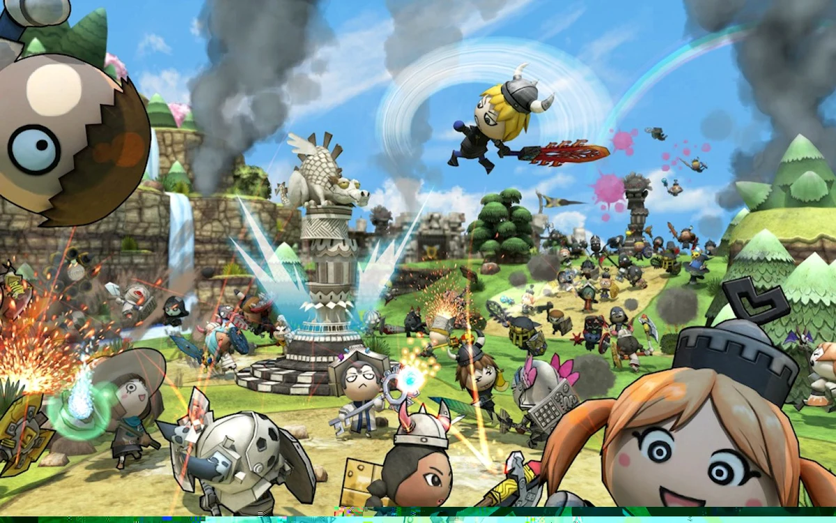 Poster de promovare pentru jocul Happy Wars.