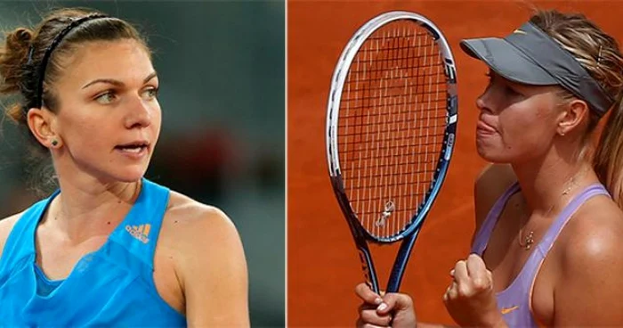 Şarapova (dreapta) a bătut-o de 3 ori pe Halep