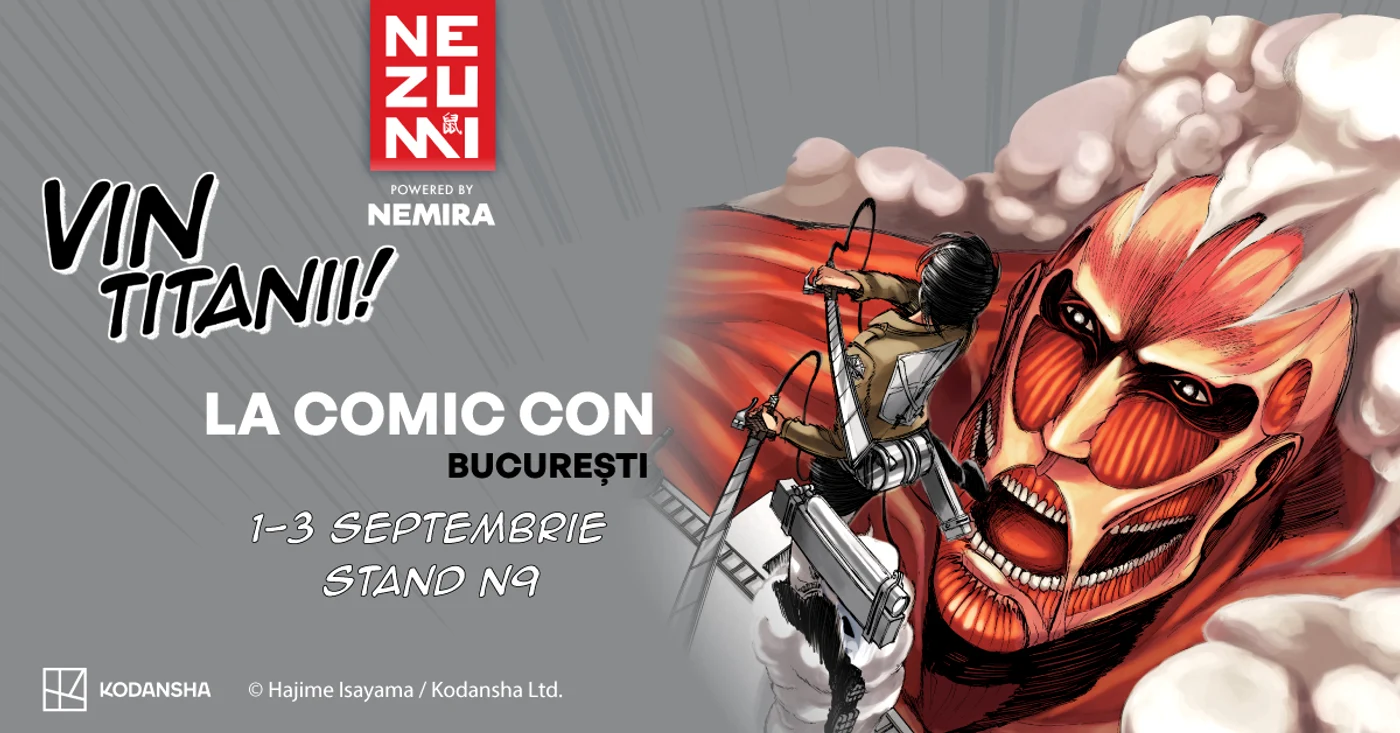 Vin Titanii la Comic Con București Sursa foto Editura Nemira 