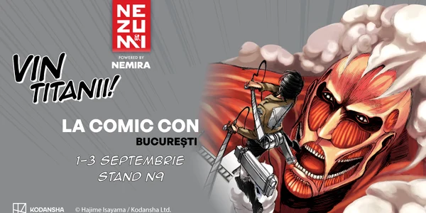 Vin Titanii la Comic Con București Sursa foto Editura Nemira 