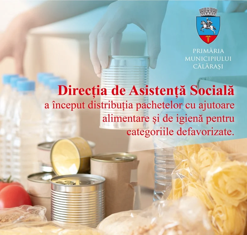 APachetele cu ajutoare alimentare şi de igienă se distribuie la Cantina de Ajutor Social FOTO Facebook/PMC