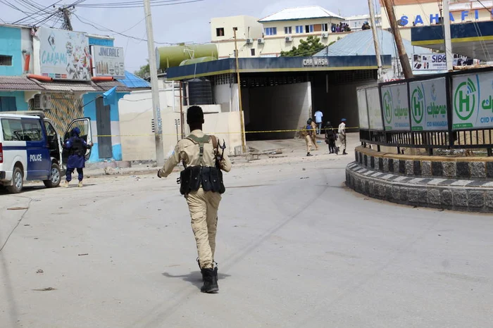 Forțe de securitate somaleze la hotelul Hayat din Mogadishu Foto EPA EFE
