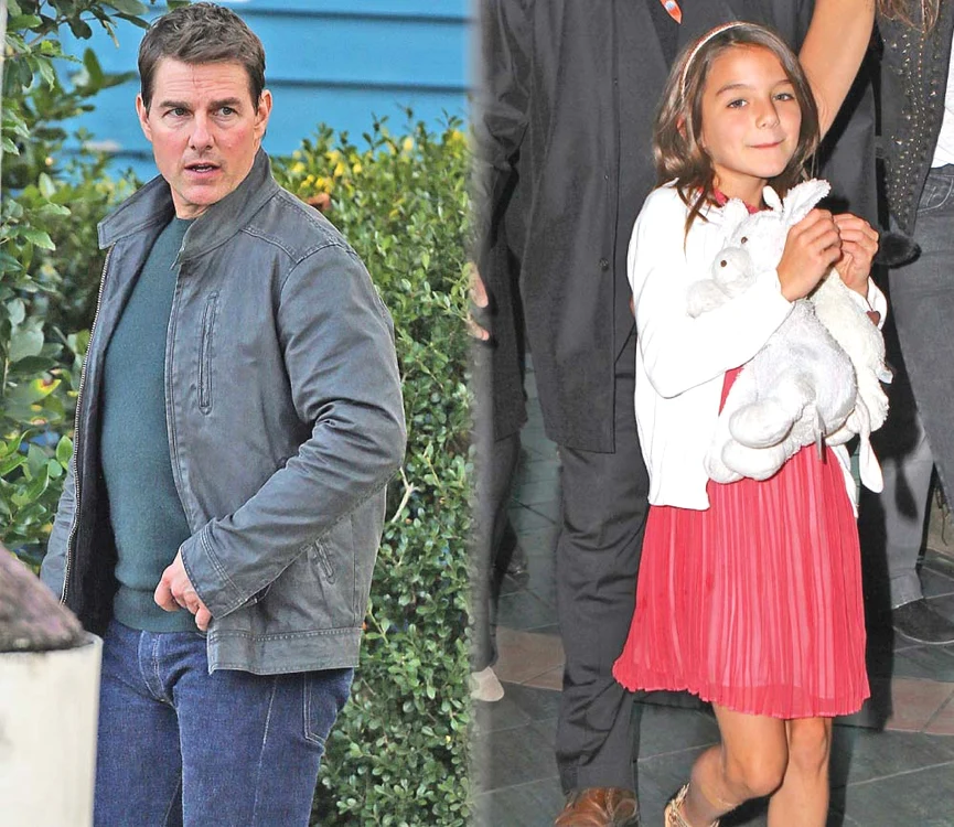 
    Suri, în vârstă de 9 ani, suferă pentru că a pierdut legătura cu tatăl ei, Tom Cruisefoto: Guliver/Splashnews  