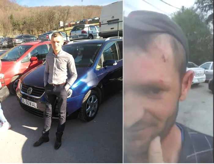 Şerban Eduard - „agresorul - victimă” din Horezu - Vâlcea care susţine că a fost bătut de poliţişti după ce a provocat un scandal la el în sat Foto colaj
