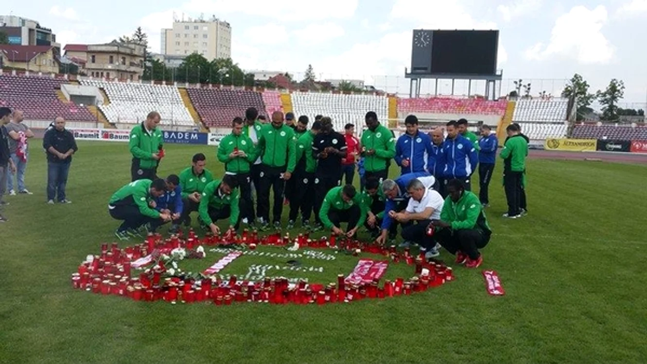 Fotbaliștii de la Concordia Chiajna, pe stadionul Dinamo