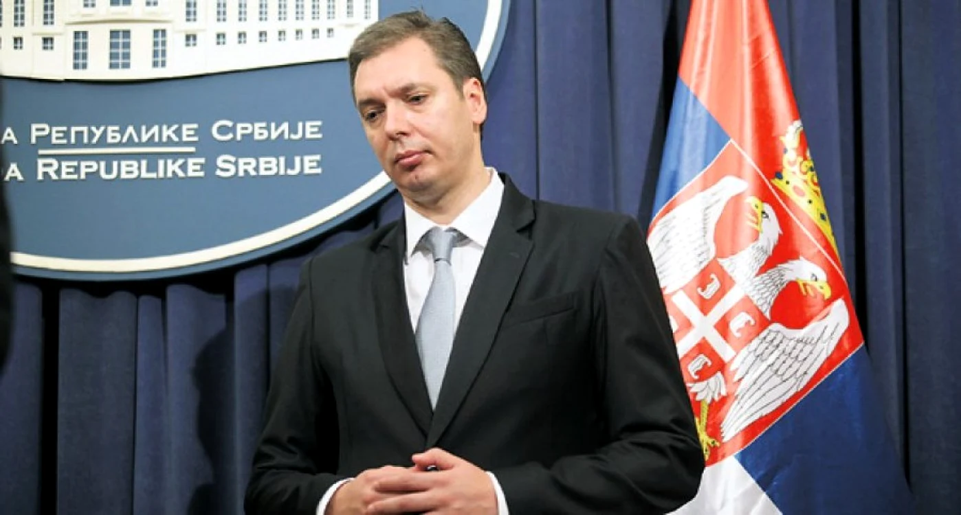Prim-ministrul Serbiei, Aleksandr Vucici. FOTO: AFP
