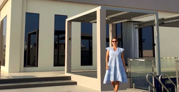 Roxana Condurache s-a refugiat la o casă în Oman foto: Arhiva personală 
