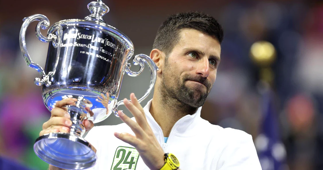 Novak Djokovici a câștigat al 24-lea trofeu de Grand Slam anul acesta, la US Open. Foto Getty images