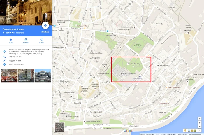 Piața Sultanahmet, cu Obeliscul lui Theodosius și Moscheea Albastră, este principalul punct de atracție pentru turiști