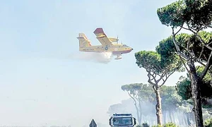Focul a fost stins cu avioane speciale jpeg