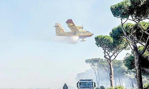 Focul a fost stins cu avioane speciale jpeg