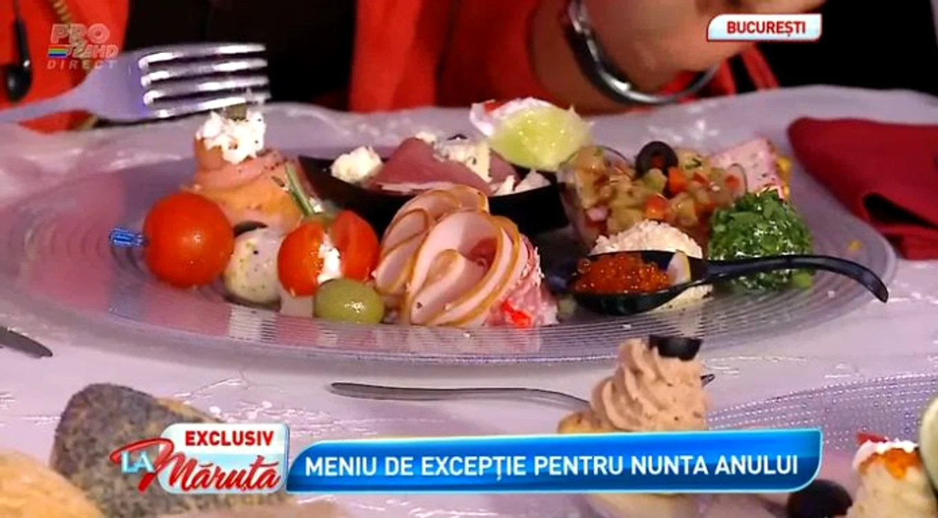 Aşa va arăta aperitivul de la nunta celor doi (captură: PRO TV)