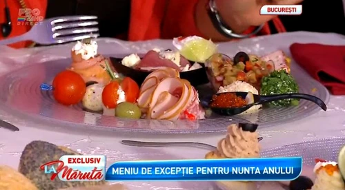 Aşa va arăta aperitivul de la nunta celor doi (captură: PRO TV)