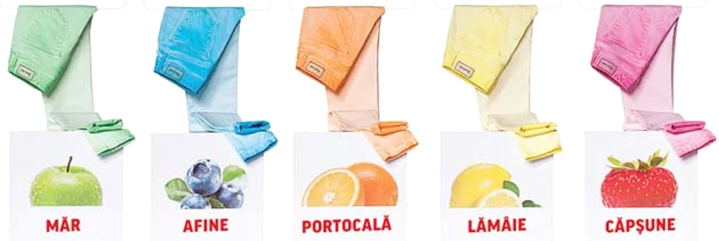 Pantalonii sunt disponibili într-o varietate de 5 miresme