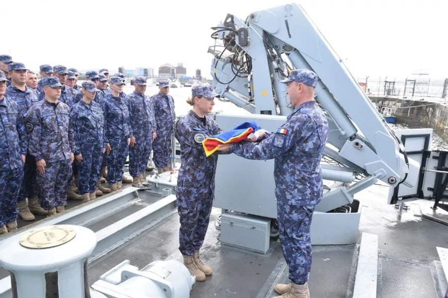 Marina Regală a Marii Britanii a predat României a doua navă militară de 150 milioane euro. Forțele Navale Române o vor folosi în misiuni NATO la Marea Neagră
