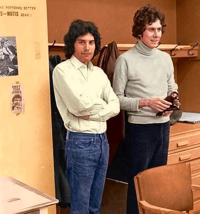 Freddie Mercury și Tim Staffell în 1969 FOTO Pinterest