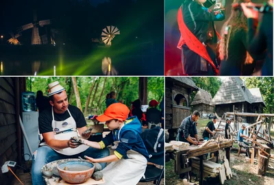 Muzeul Astra din Sibiu la Noaptea Muzeelor Foto Colaj jpg