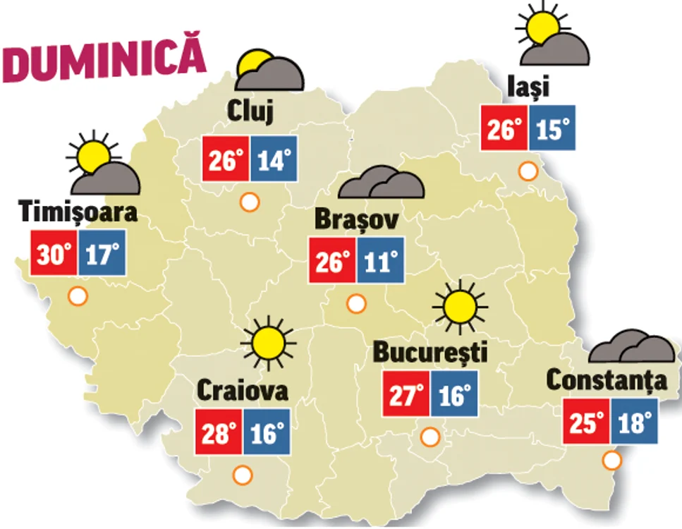 Sfârșitul săptămânii vine cu vreme frumoasă și caldă, numai bună pentru plimbări