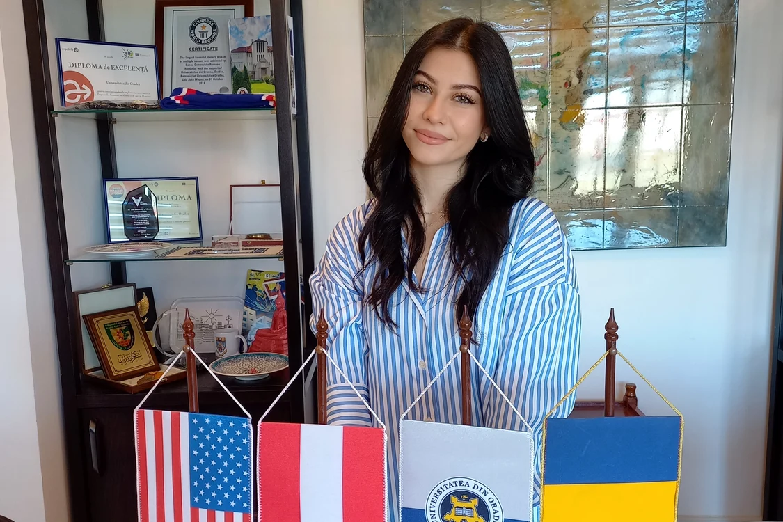 Dominique Faina a ales să studieze la Oradea. Foto: Universitatea Oradea