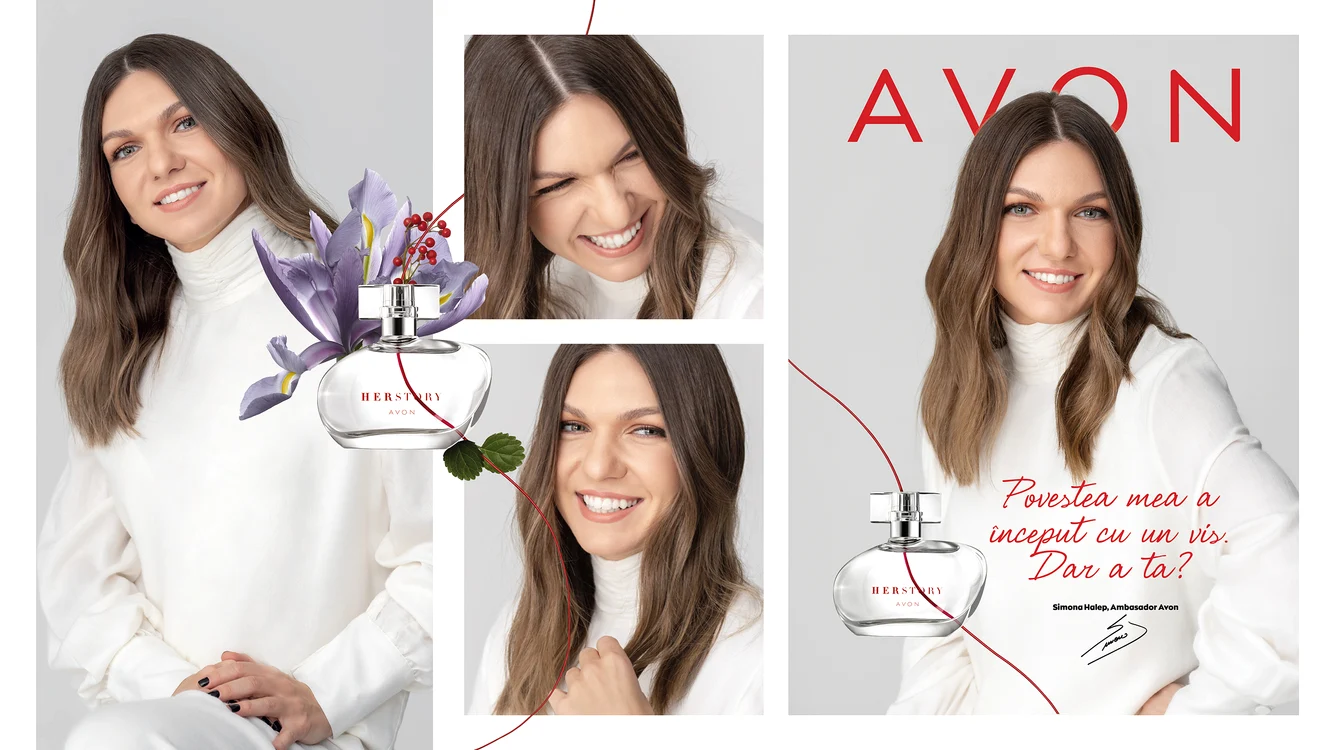 Simona Halep va fi imaginea parfumul ”Her Story”, de la AVON