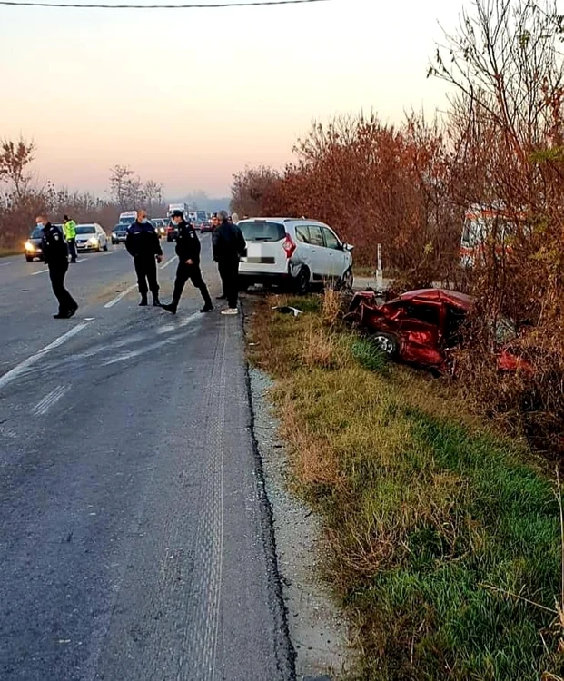 Accidentul avut loc pe DN2 FOTO IPJ Ialomiţa