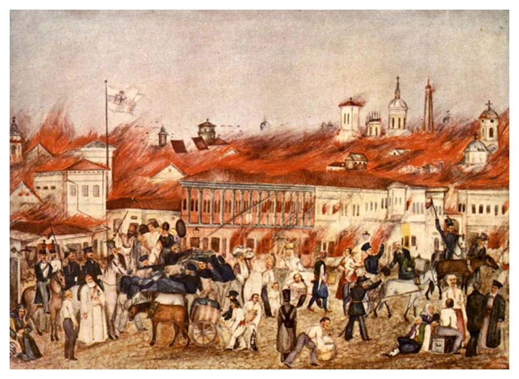 Marele incendiu din București din 1847 (© Wikimedia Commons)