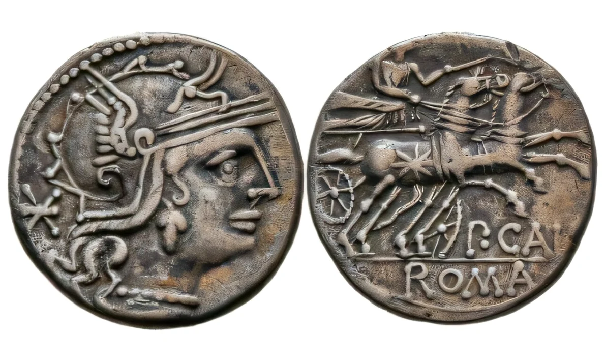 Un denar din perioada republicană a Romei