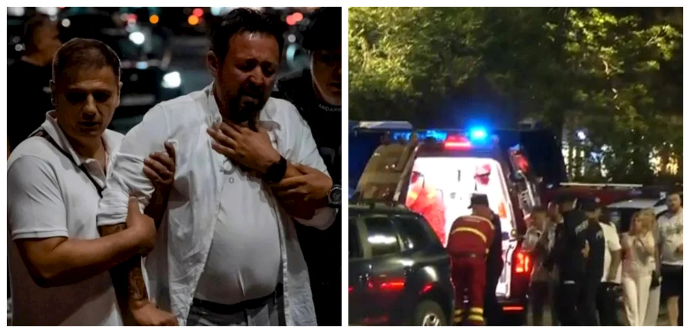 Valentin Olariu a fost luat cu ambulanța de la protest. Sursa foto: Tik Tok/ @antoniqk/@luyzaozturk