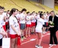 Charlene de Monaco a combinat adidașii cu un costum șic
