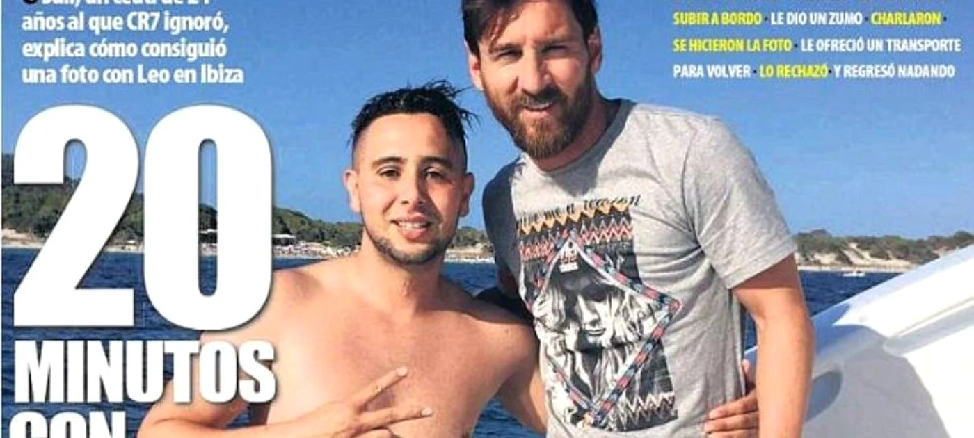 
    Cotidianul spaniol El Mundo Deportivo a relatat pe prima pagina vizita surpriză, venită din mare, pe care starul Barcelonei a primit-o în vacanţăFoto Click!  