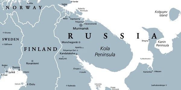 Hartă Rusia peninsula Kola foto shutterstock jpg