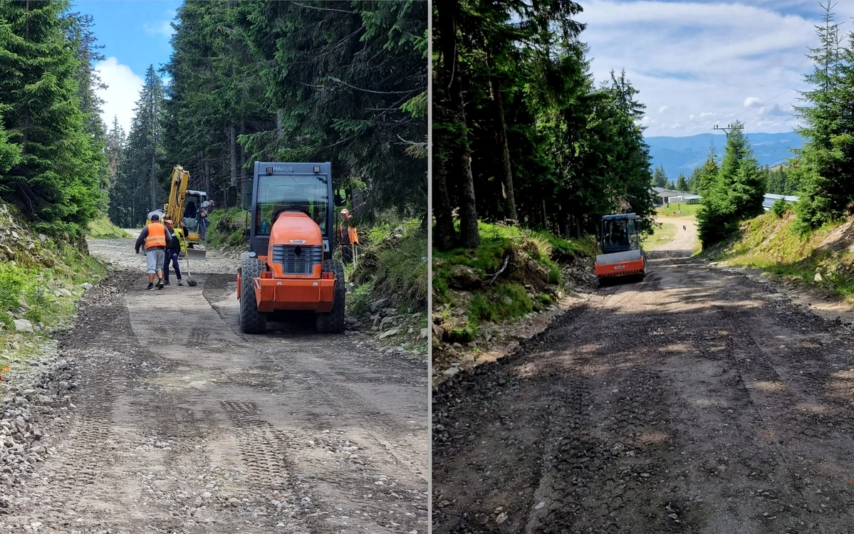 Drum în șantier, în Parâng. Foto: CJ Hunedoara