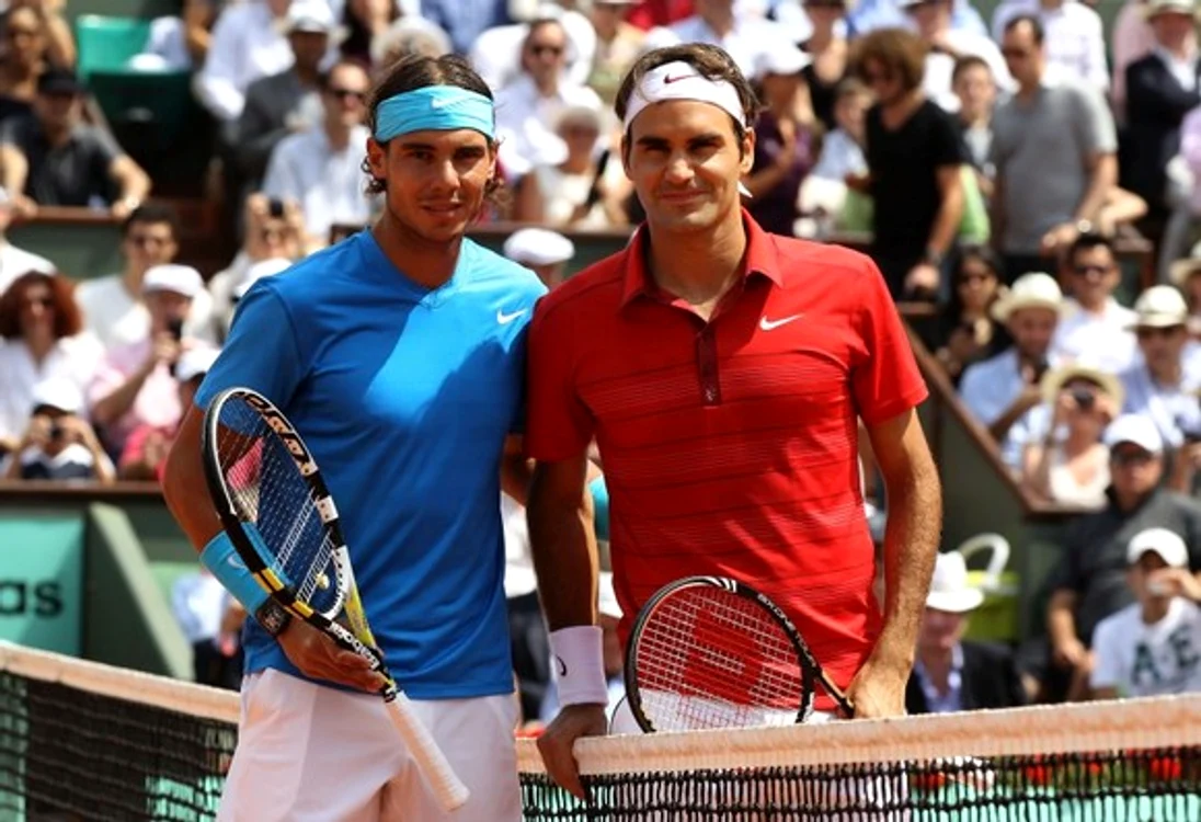Roger Federer alături de Rafel Nadal 