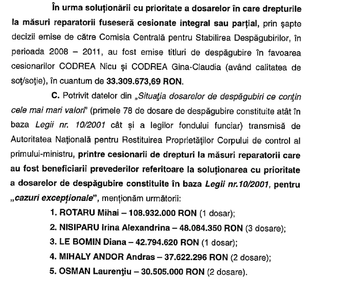 Au fost acordate sume uriașe, între 30,5 milioane lei și 108,9 milioane de lei