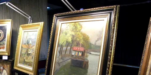 „Debarcader pe Sena“, Theodor Pallady. Foto dreapta