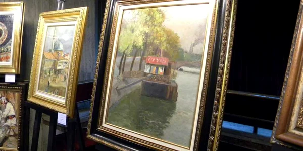 „Debarcader pe Sena“, Theodor Pallady. Foto dreapta