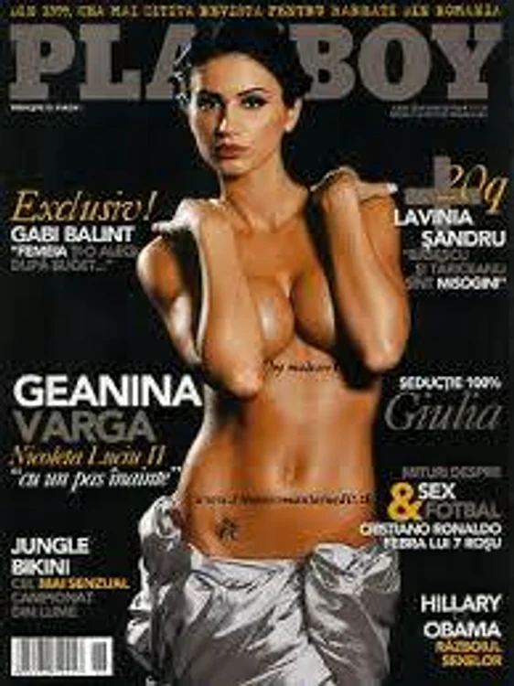 Geanina Ilieș, pe atunci Varga, pe coperta Playboy 